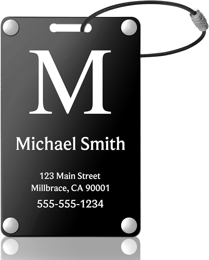 Personalized Luggage Tags: Custom Metal Luggage Tags by Kcule