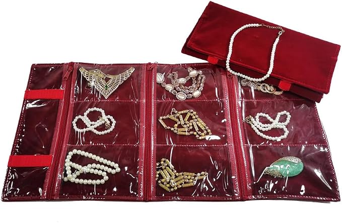 Travel Jewelry Roll Bag Portable Organizer Pouch - Image 3