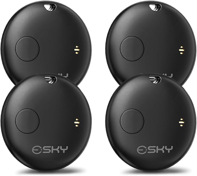 Esky Bluetooth Tracker Tag-4 Pack, Smart Luggage Tracker Compatible by Esky