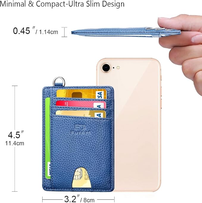 FurArt Slim Minimalist Wallet, Front Pocket Wallets, RFID Blocking, Credit Card - Image 7
