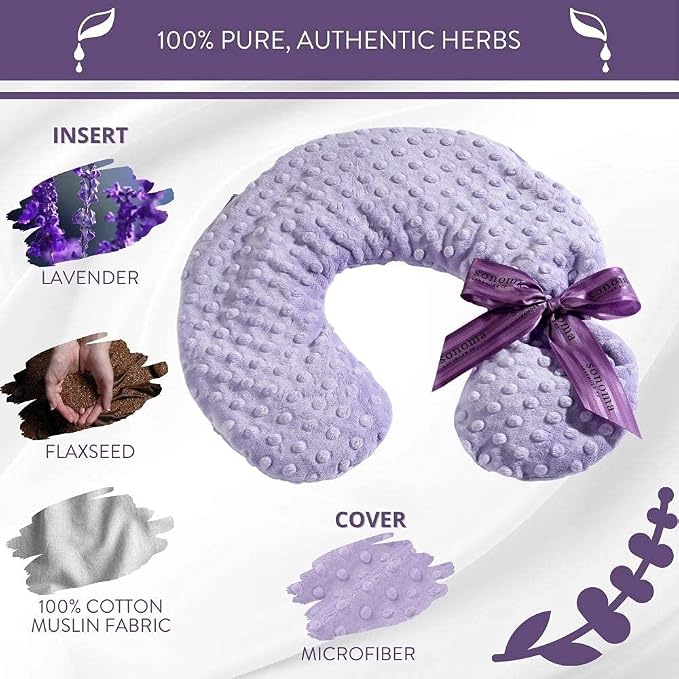 Sonoma Lavender Luxury Lavender Heatable/Chillable Neck Pillow, Microwaveable - Image 3