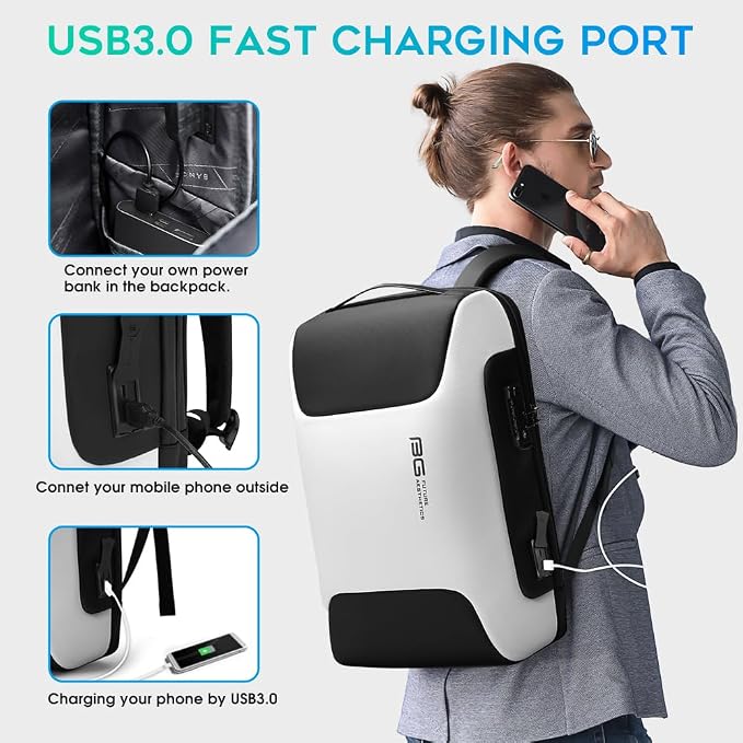 BANGE Business Laptop Backpack Fits 15.6 Inch Notebook, Anti Theft Work Backpack - Image 4
