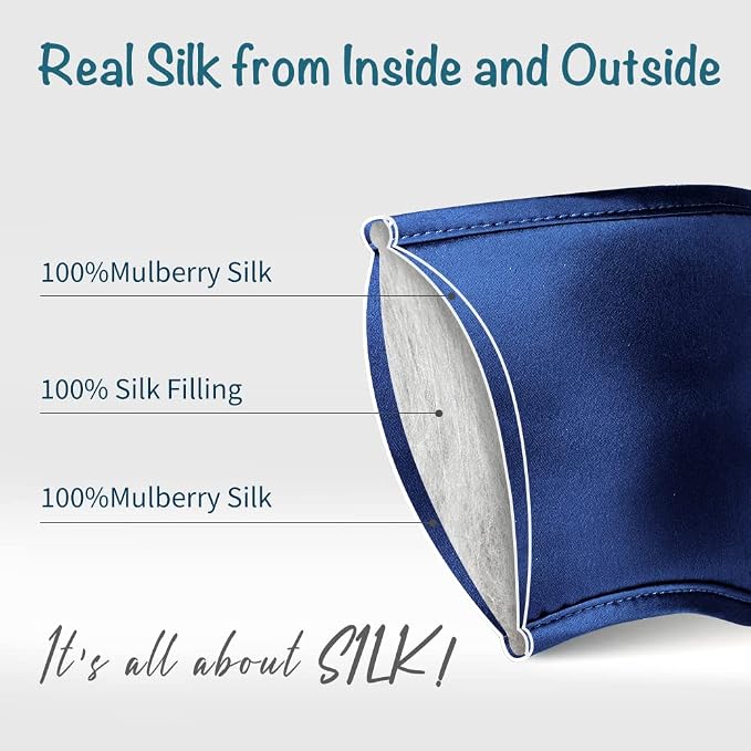 LULUSILK Mulberry Silk Sleep Eye Mask Blindfold - Image 2