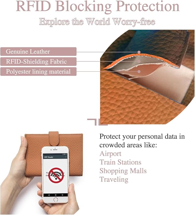 Leather RFID Passport Holder for Travel – Slim Passport Wallet for Women & Men - Image 4