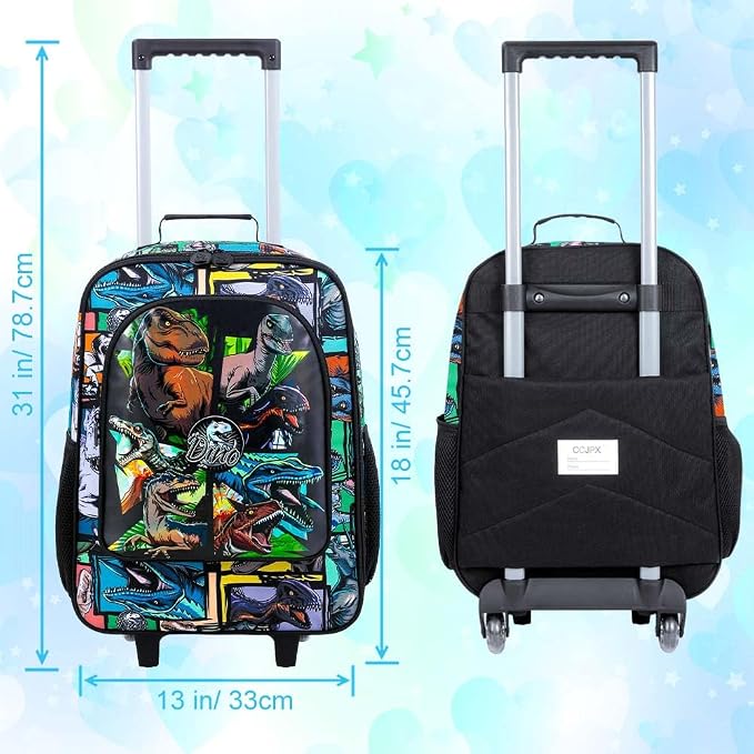 Kids Luggage for Boys Girls, Toddler Rolling Travel Carry on Suitcase - Image 4