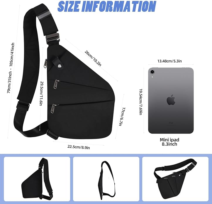 Anti Theft Crossbody Bag, Anti Theft Travel Bag - Image 2