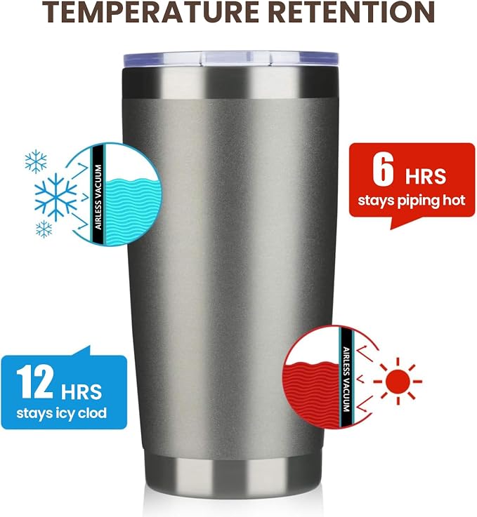 MEWAY 20oz Tumbler 4 Pack Double Wall Vacuum Insulated Travel Mug Bulk - Image 6
