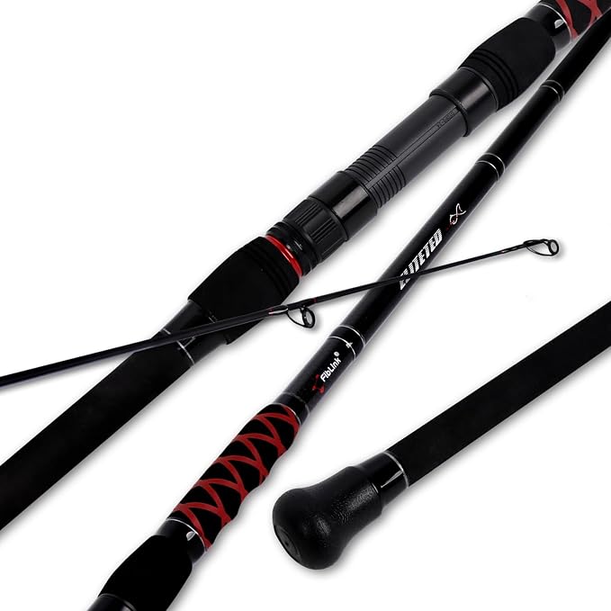 Fiblink Surf Spinning Fishing Rod 2-Piece/3-Piece Carbon Fiber Travel Fishing by Fiblink