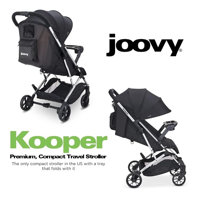 Joovy Kooper Lightweight Baby Stroller Featuring Removable, Swing-Open Tray - Image 2