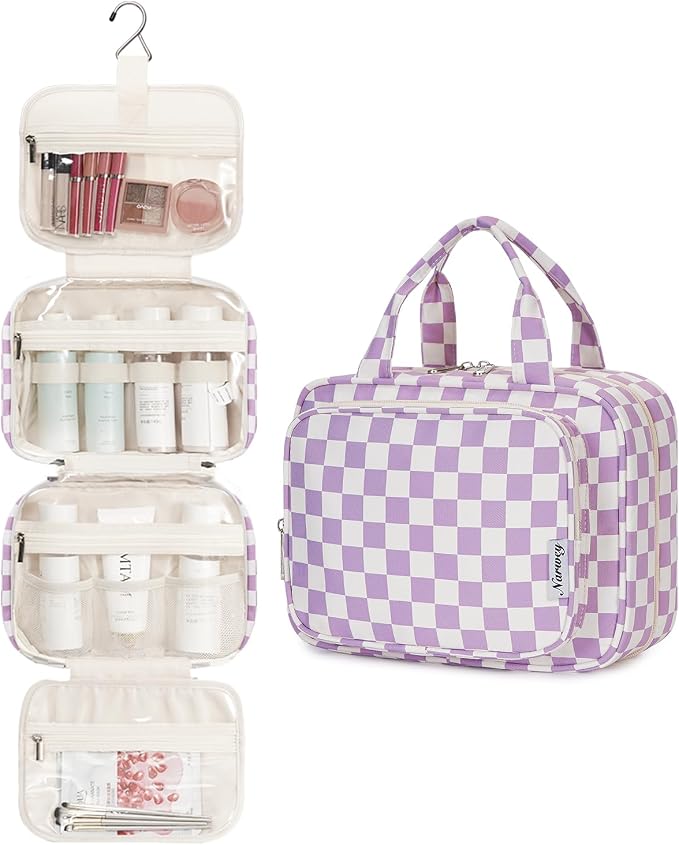 Narwey Hanging Toiletry Bag for Women Travel Makeup Bag Organizer Toiletries - Image 2