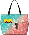Beach Bag for Women Beach Tote Bag Waterproof Sandproof Large Bags by NLZI