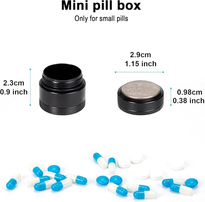 Metal Pill Box Pocket Purse Size - Image 2
