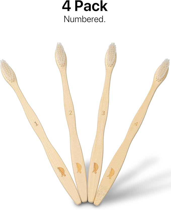 Sea Turtle Plant-Based Bristles, Bamboo Toothbrushes, Soft Natural Toothbrush - Image 4