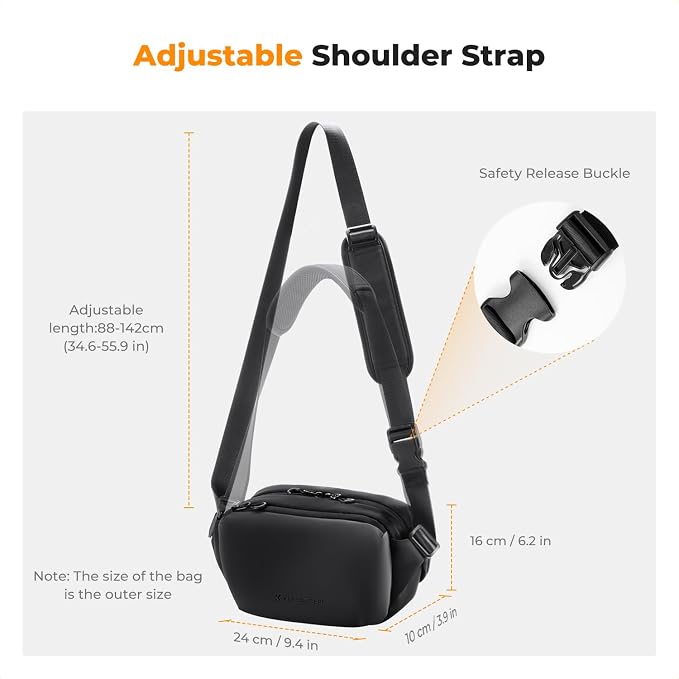 K&F Concept 2 in 1 Sling Bag Everyday Shoulder Bag & Multifunction Photography - Image 6