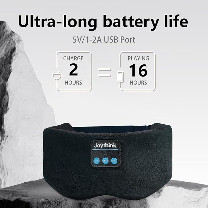Joythink Sleep Mask Headphones Silk Wireless Bluetooth Headband Eye Mask - Image 2