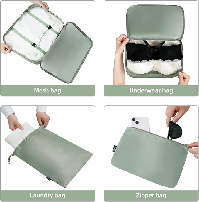 BAGAIL 6 Set/8 Set/10 Set Packing Cubes Various Sizes Packing Organizer - Image 6