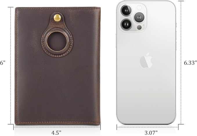 Polare Full Grain Leather Passport Holder RFID Blocking Travel Bifold Wallet - Image 6