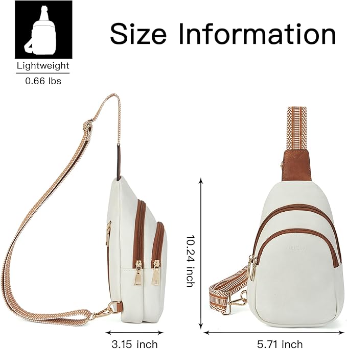 Telena Small Sling Bag for Women Leather Crossbody Fanny Packs Chest Bag for - Image 6