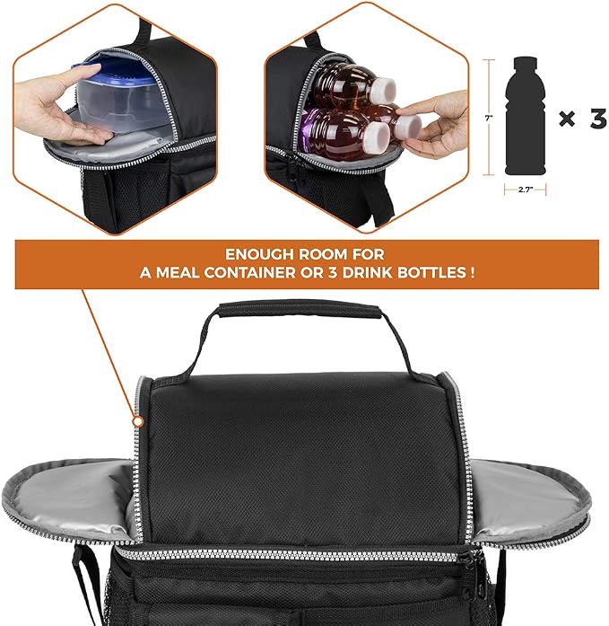 opux Lunch Box for Men, Adult Lunch Box Cooler, Insulated Lunch Bag Women - Image 7