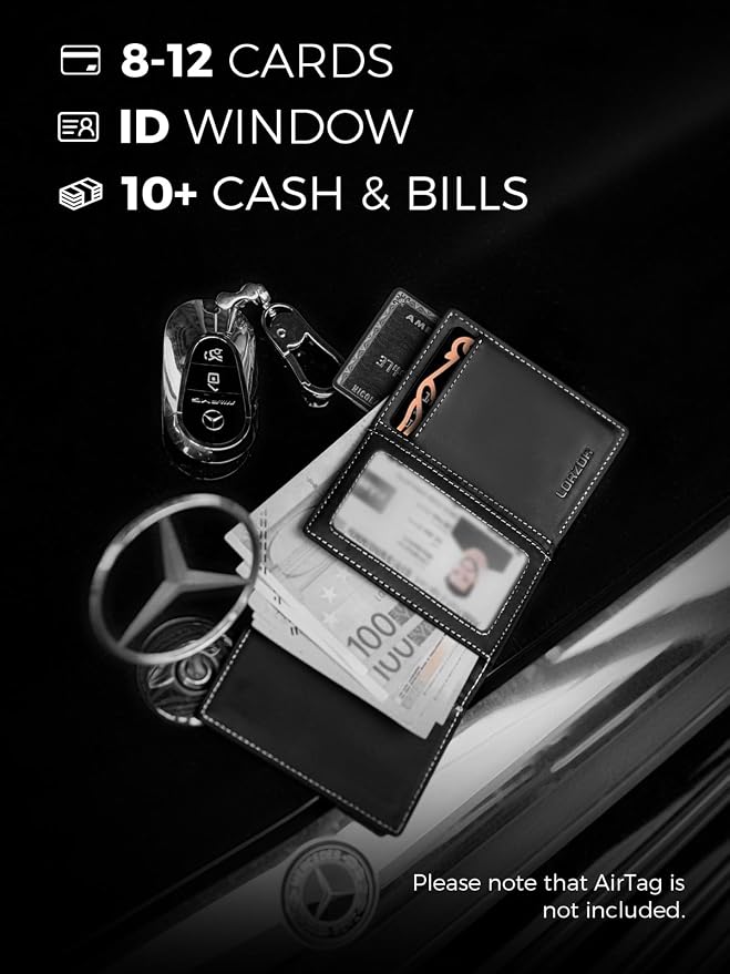 LORZOR Wallet for Men with Metal Card Holder, Pop Up Wallet, Finest Full Grain - Image 5