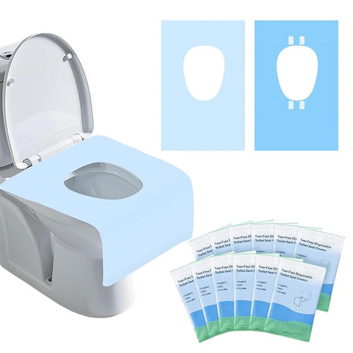 100 Packs Tear-Free Toilet Seat Covers Disposable by Krijuess