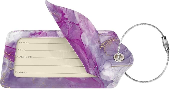 2 Pack Abstract Purple Luggage Tag - Image 2