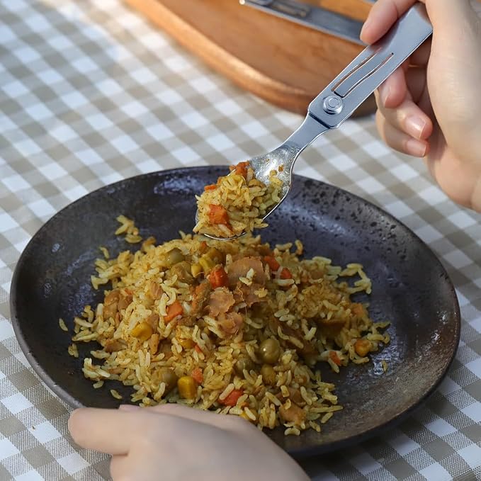 Roxon C2 Camping Utensil 2 in 1 Detachable Folding Cutlery - Image 9