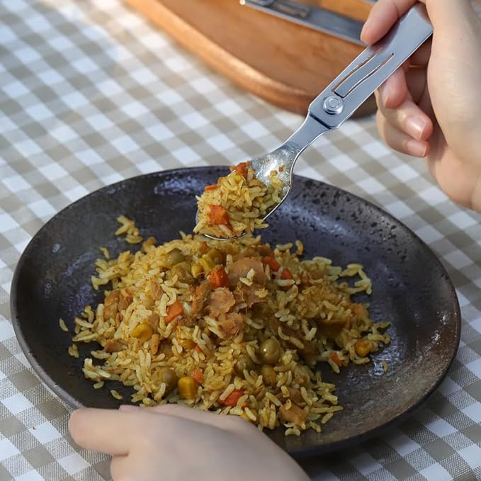 Roxon C2 Camping Utensil 2 in 1 Detachable Folding Cutlery - Image 6