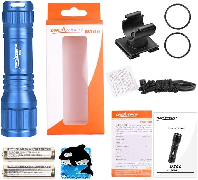 ORCATORCH D560 Mini Scuba Dive Light Headlamp 650 Lumen Mask Diving Flashlight - Image 7