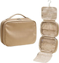 EACHY Hanging Toiletry Bag, Satin 4 Compartments Travel Toiletry Bags by EACHY