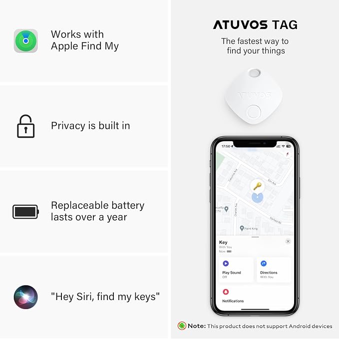 ATUVOS Air Tracker Tags-2 Pack, Item Finders - Image 6