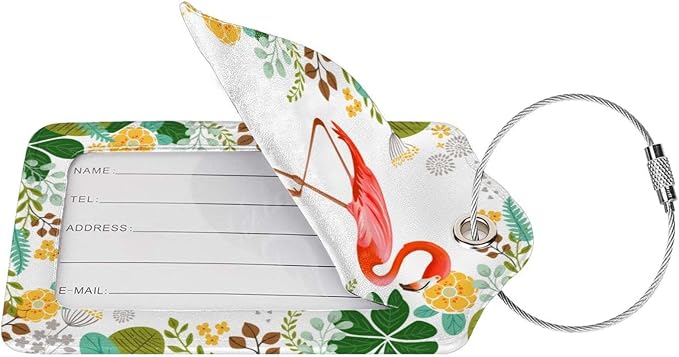 2 Pack Luggage Tag for Suitcase, Cute Unique Leather Suitcase Tags Identifiers - Image 3