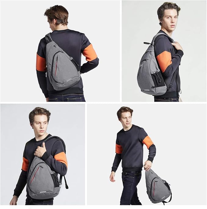 mixi Sling Bag Men Backpack Unisex One Shoulder Bag Hiking Travel Backpack - Image 6