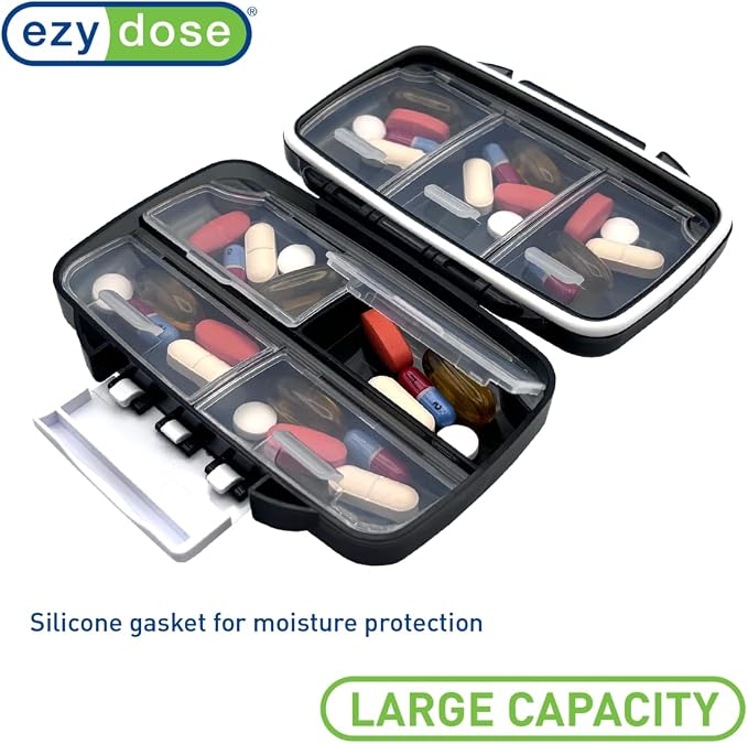 EZY DOSE Moisture-Proof Portable Pill Dispenser, Pocket Purse Organizer - Image 2
