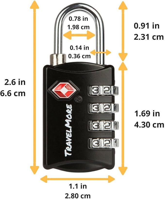 5 Pack TSA Luggage Locks with 4 Digit Combination – Heavy Duty Set Your Own - Image 2