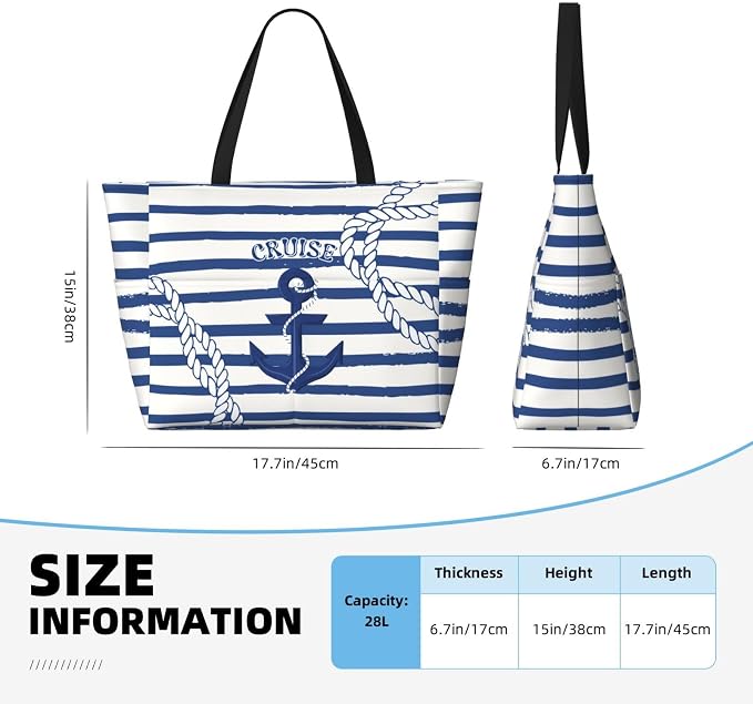 Beach Bag for Women Beach Tote Bag Waterproof Sandproof Large Bags - Image 4