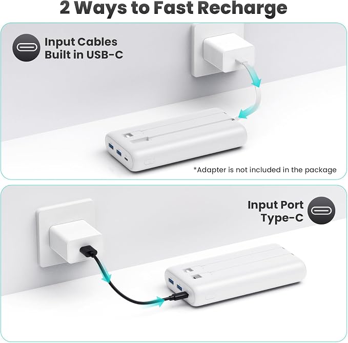 Portable Charger Power Bank 40, 800mAh 25W Fast Charging USB C Portable Charger - Image 5