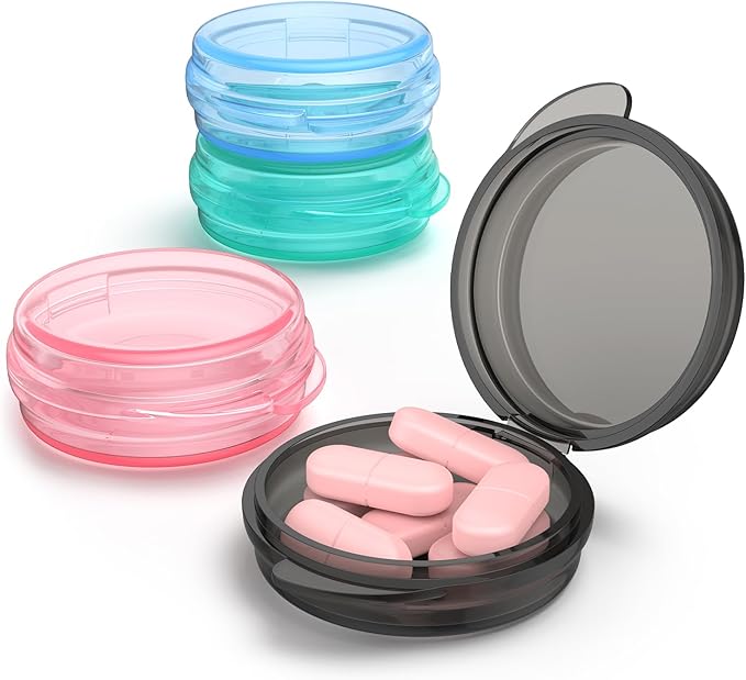 Small Pill Box, Travel Pill Case Portable Daily Pill Organizer Mini Medicine by Urekt