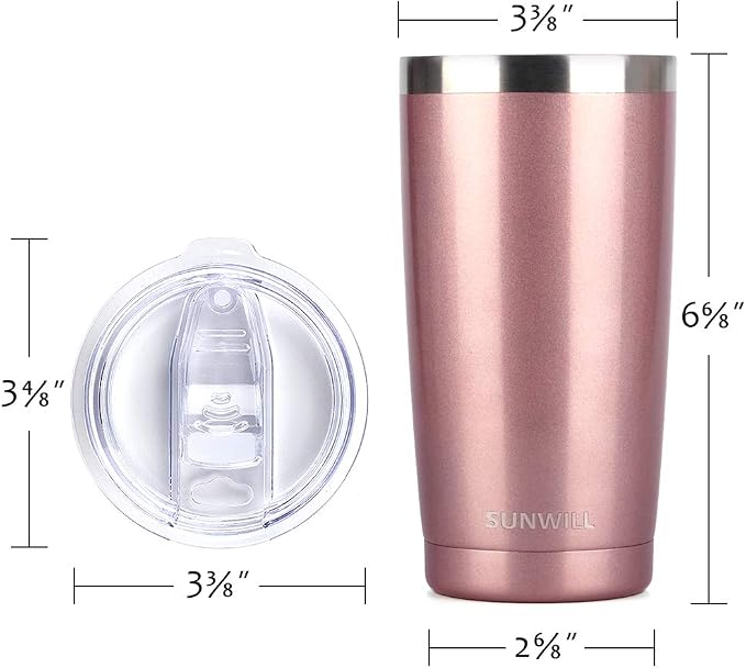 SUNWILL Travel Coffee Mug Set of 2, 20 oz Tumbler - Image 3