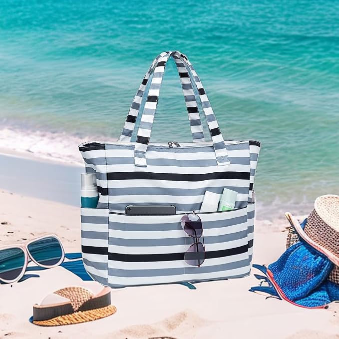 LEDAOU Beach Bag Waterproof Sandproof Women Tote Bag Pool Bag - Image 6