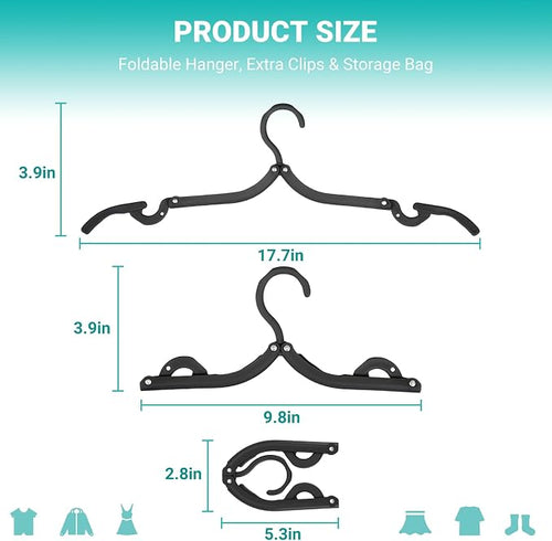 10Travel Hangers Foldable，Folding - Image 2