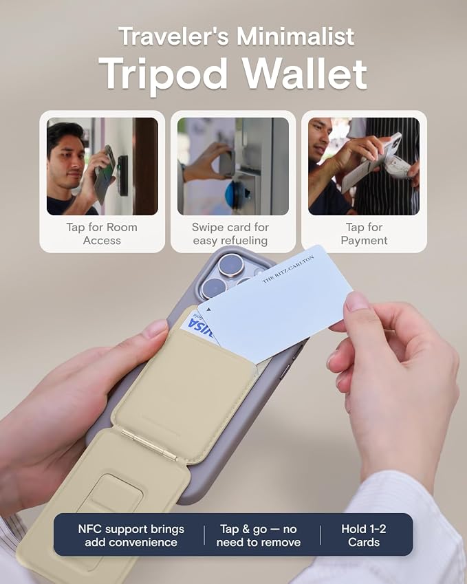 MOFT Phone Tripod Wallet for iPhone, Mulit-Angles, Portable Phone Stand - Image 4