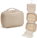 EACHY Toiletry Bag with Hanging Hook, Travel Makeup Bag PU Leather Cosmetic Bags by EACHY