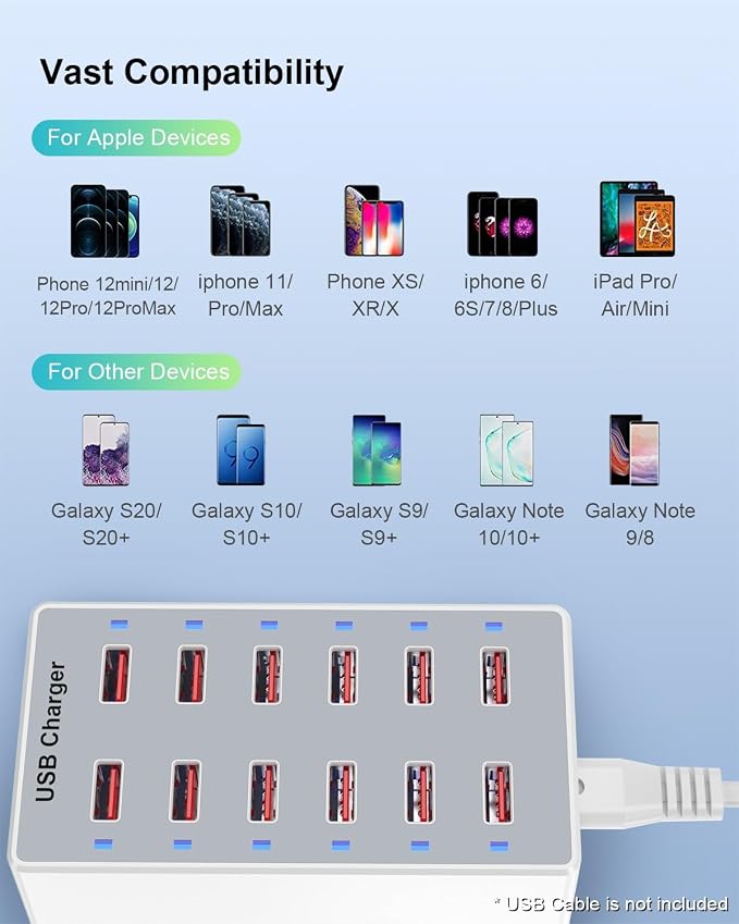 USB Charger 12-Ports Charging Station - Image 6