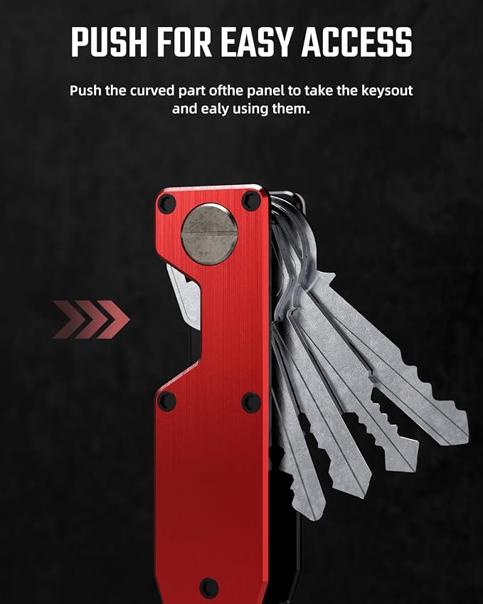 Key Organizer for Men Compact Key Holder Minimalist Key Case Metal Key Chain - Image 4