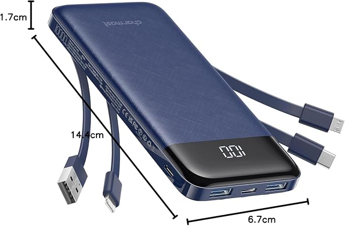 charmast Portable Charger with Built in Cables, Power Bank with Cords Wires - Image 9