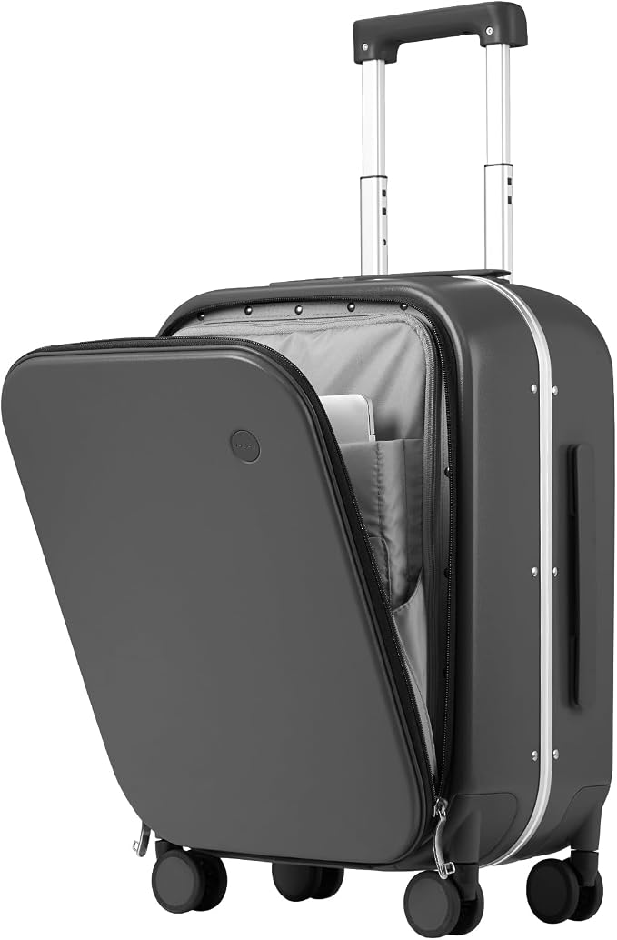 mixi Carry On Luggage, Travel Rolling Luggage Aluminum Frame PC Hardside by MIXI