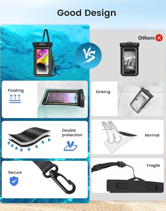 IP68 Waterproof Phone Pouch, Floating Waterproof Phone Case - Image 3