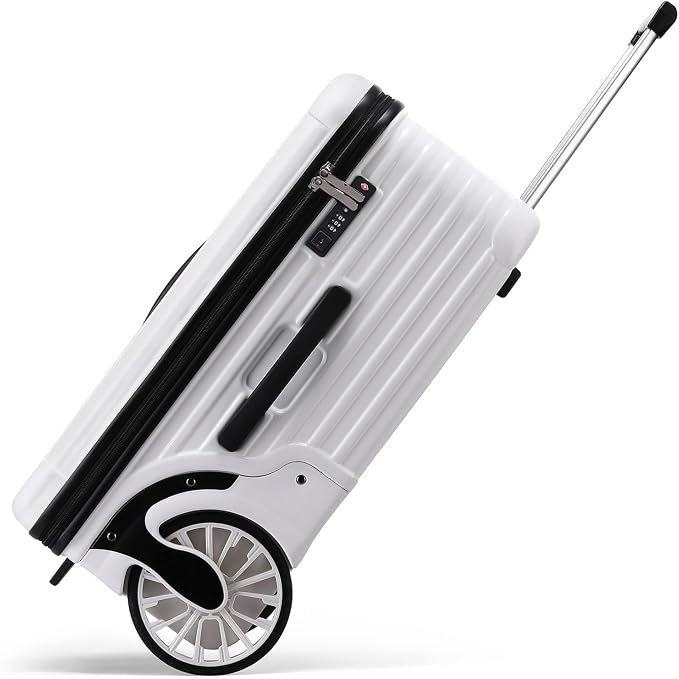 Extra Large Wheels 80L Luggage Hard Shell Suitcase Top Opening Hardside Travel by Unknown