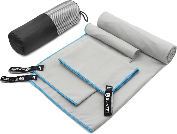 Eunzel Quick Dry Camping Towel, Microfiber Travel Towel 3 Size at 1 Pack by EUNZEL